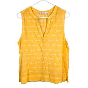 Carve Designs Dylan Tank Top Women's M Yellow Organic Cotton Summer Festival